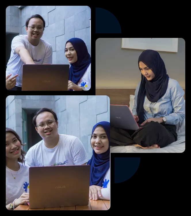 Mahasiswa Institut Digital Indonesia mengikuti kuliah online